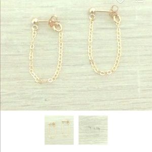 14 karat gold filled wrap chain earrings